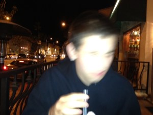 Share dinner with me - okay. But don't take my picture!