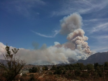 The Station fire was a large wildfire in the San Gabriel Mountains (near my home) in 2009.