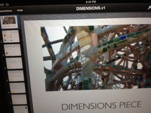 Early version of my latest novel, as planned out using presentation slides instead of notecards.