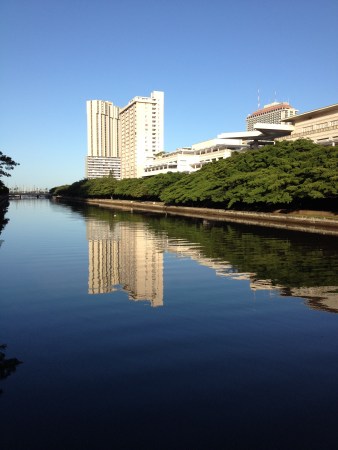 Canal with buildings, Honolulu.