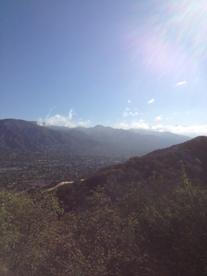View from the trail up La Tuna Canyon.